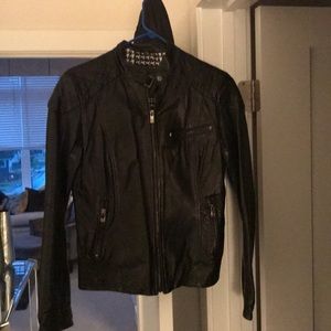 Leather coat